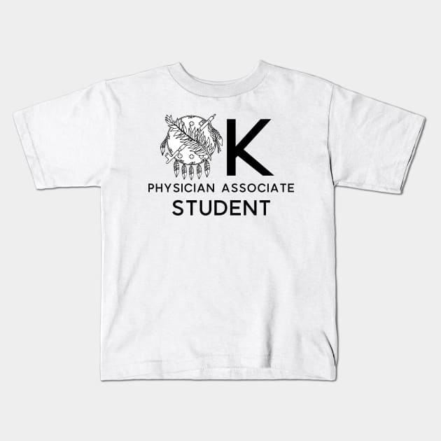 Oklahoma Physician Associate Student Shield Kids T-Shirt by annmariestowe